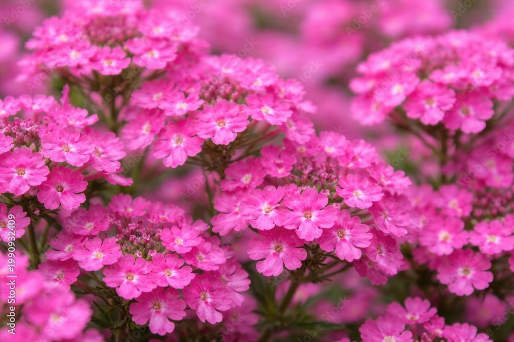 Obraz premium Masses of tiny pink verbena petals blooming vibrantly