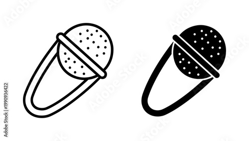 Tea Infuser Mesh Strainer Icon Set