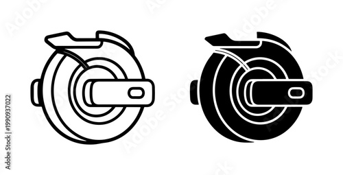 Electric Unicycle Icon Set for Personal Mobility