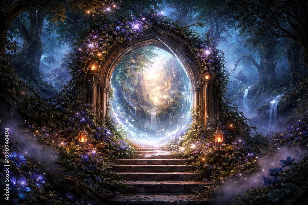 Fototapeta premium Enchanted Gateway Leading To A Mystical Realm