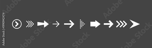 Arrow set icon Cursor Black vector arrows icons Arrow isolated vector