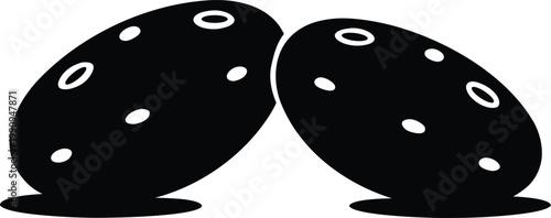 Potato silhouette vector illustration black and white