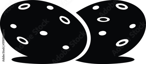 Symmetrical potatoes silhouette vector illustration