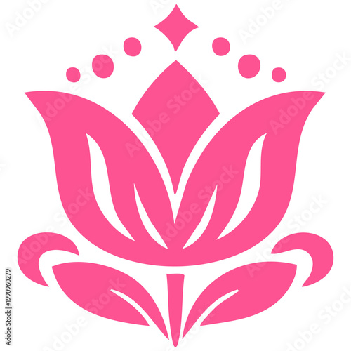 Flower clip art design on plain white transparent isolated background for card, shirt, hoodie, sweatshirt, apparel, card, tag, mug, icon, poster or badge