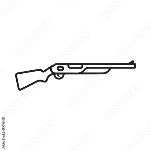 Simple outline icon of a shotgun