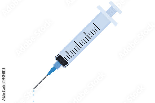 注射器の供給不足と在庫切れを示す医療コンセプトイラスト