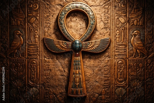 Hieroglyphic depiction of the Ankh symbolizing life and immortality