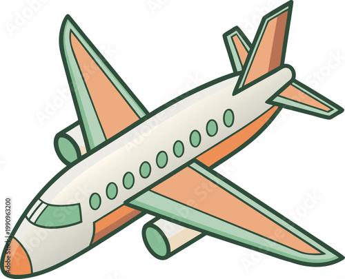 Passenger Airplane Illustration Aircraft Vector Design