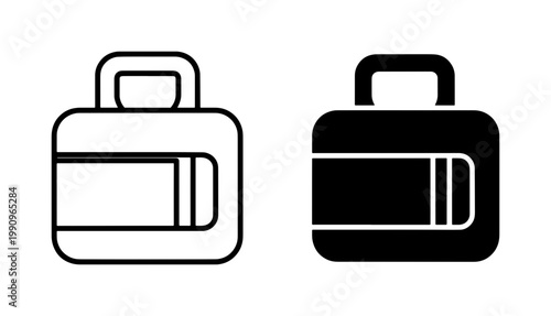 Briefcase Icon Set for Business and Professional Travel