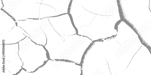Detailed cracked earth texture with wide fissures for arid landscape visualization