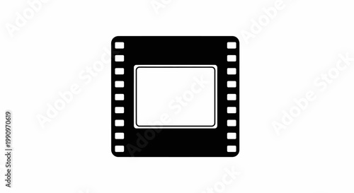 Film strip icon on white background.