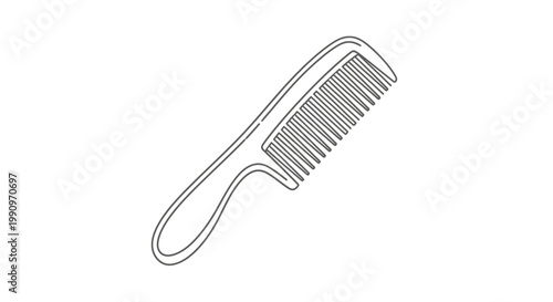 A simple line drawing of a comb.