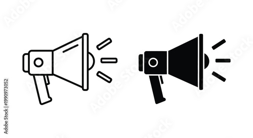 Megaphone announcement speaker icon vector illustration isolated on white background