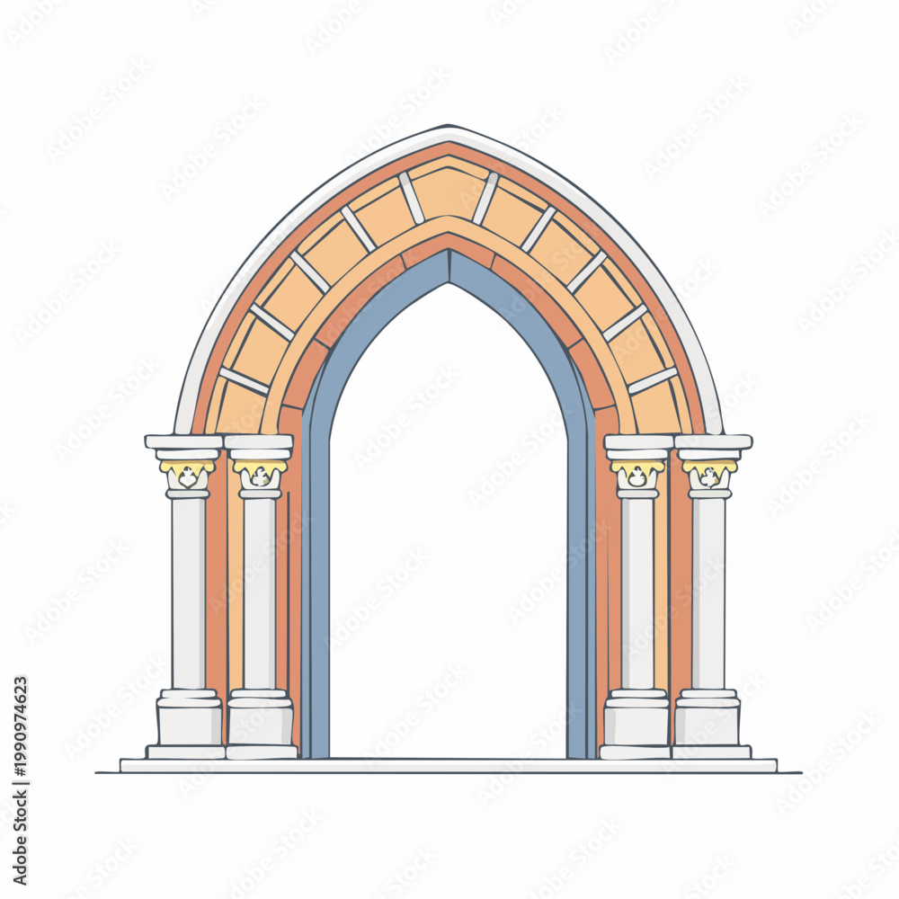 Fototapeta premium Gothic Arch with Columns