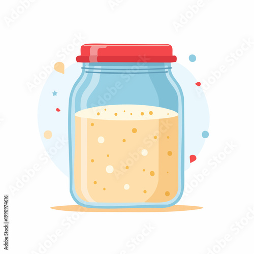 Jar with Creamy Substance