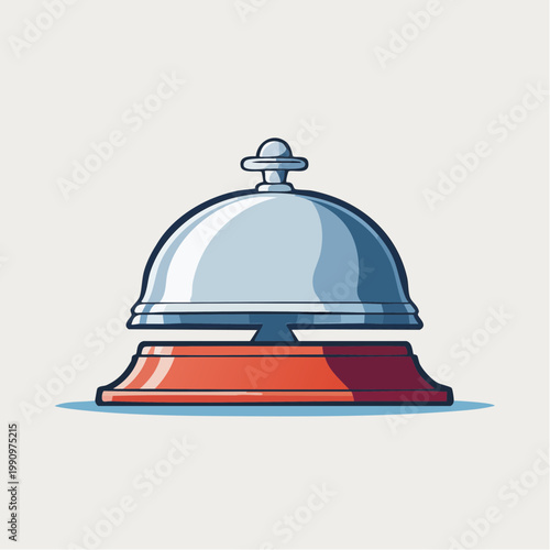 Vintage hotel reception bell, illustration