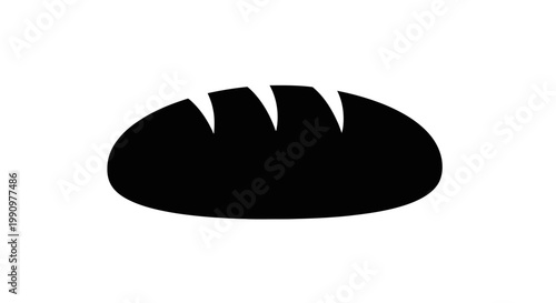 An illustration of a loaf of bread on a table indoors