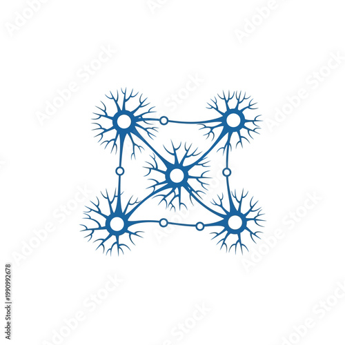 Neuron network connections in the brain.