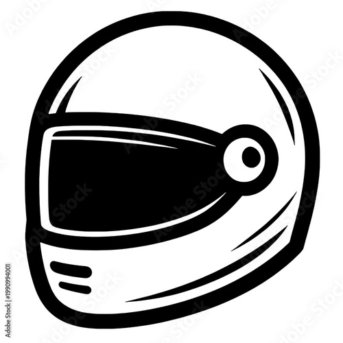 Go-kart helmet silhouette