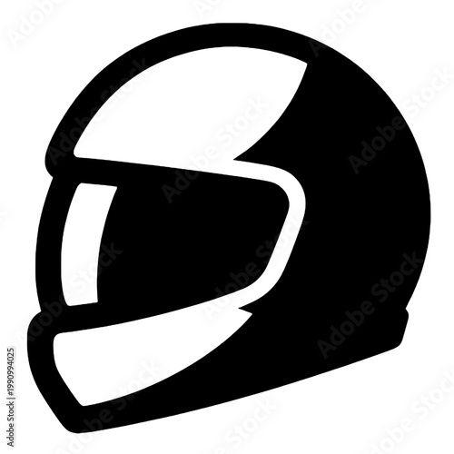 Go-kart helmet logo silhouette