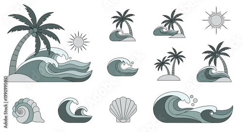 A calming, stylized illustration of a seashell, evoking feelings of tranquility and coastal beauty. Perfect for website design or serene marketing cam