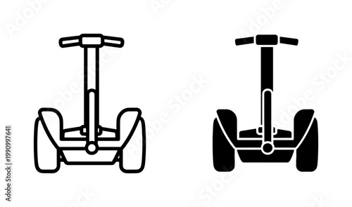 Electric Self-Balancing Scooter Icon Set