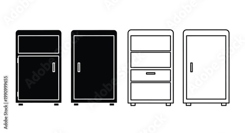 Four cabinet designs in varying styles a minimalist silhouette