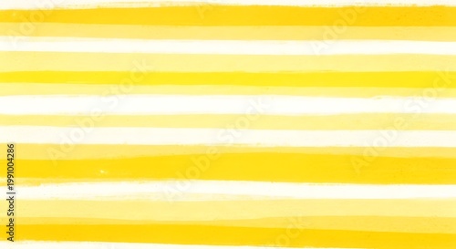 Vibrant yellow and white watercolor stripes create an artistic abstract background texture pattern for design projects