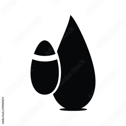 Egg Water Drop Silhouette Concept Growth Development