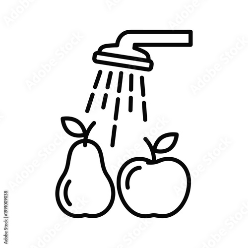 Fruits Washing Shower Hygiene Food Preparation