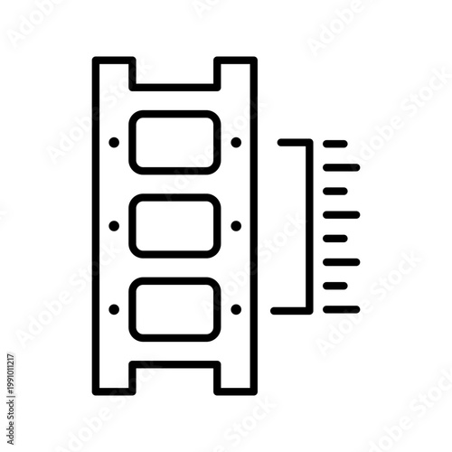 Retained formwork icon. Industry and formwork line symbol. Black and white.