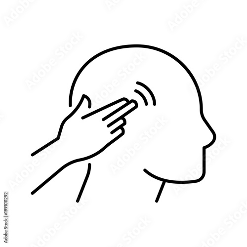 Shiatsu massage icon. Healthcare and massage therapy line symbol. Black and white.