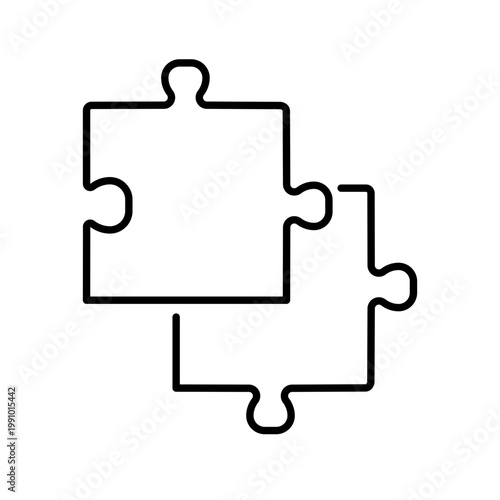 Autism awareness icon. Healthcare and disability line symbol. Black and white.