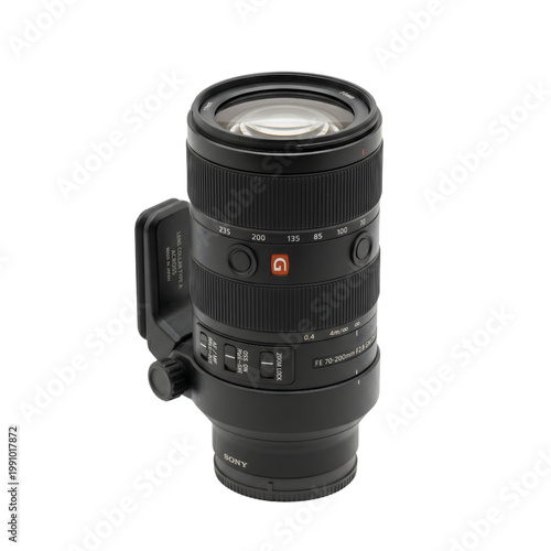 Premium External Camera Lens Isolated on Transparent Background, High Quality Photography Equipment