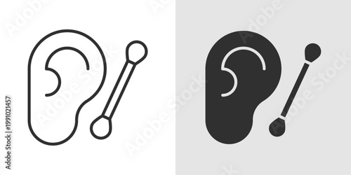 Ear Care Icon representing hearing health, ear hygiene, and ENT treatment.