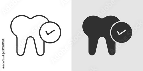 Oral Hygiene Icon representing dental care, cleanliness, and healthy teeth.