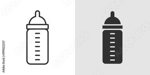 Baby Bottle Icon representing infant feeding, baby care, nutrition, milk feeding, and early childhood nourishment.