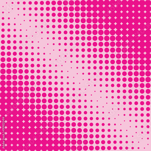 Pink Vector halftone pattern easy edit for you design. Vector dots pattern on a white. Retro dots. Retro styled background of halftone dots.