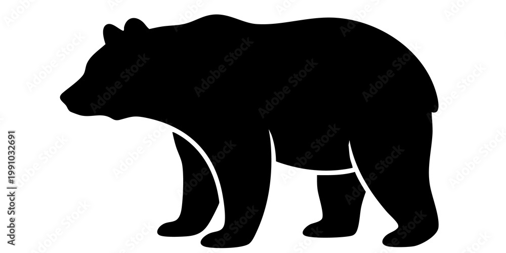 Fototapeta premium silhouette of a bear
