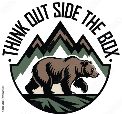 vector illustration of brown bear