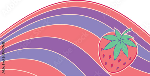 Vibrant 3 d abstract background with glossy smooth curves and floral sphere