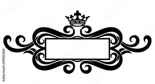 Elegant royal crest label design element.