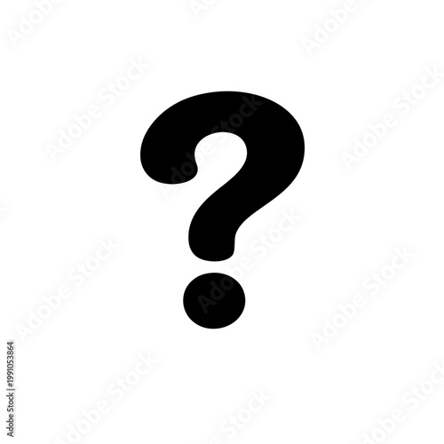 Large black question mark