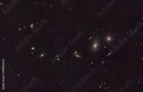 Astro photo of the Markarian Chain of Galaxies