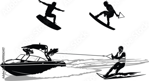 18 black-and-white icons featuring seasonal flora and fauna for festive marketing.