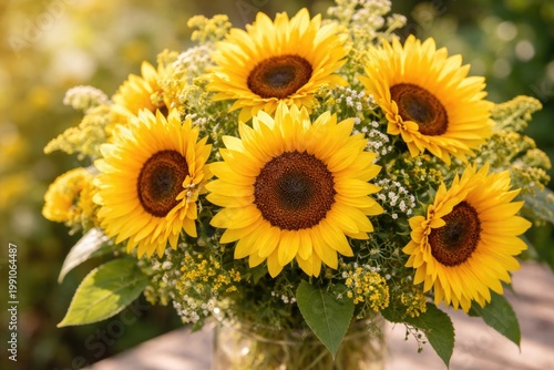 Cheerful bouquet of vibrant...