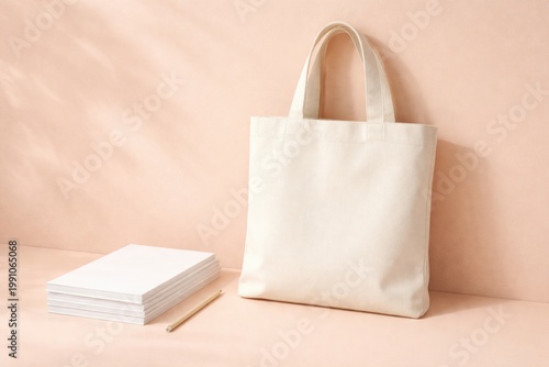 Minimalist blank fabric tot...
