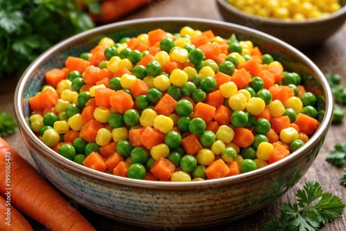 Colorful bowl filled with c...