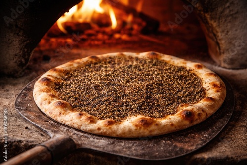 Traditional manouche pizza ...