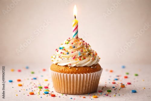 Festive cupcake decorated w...